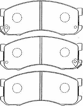 Sada brzdových platničiek kotúčovej brzdy AISIN